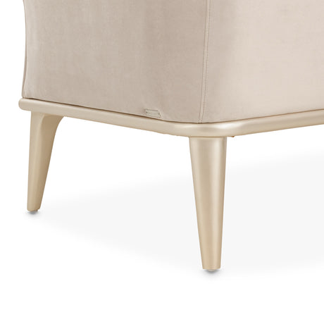 Yvette Medium Champagne Chair and Half from Michael Amini - Luna Furniture