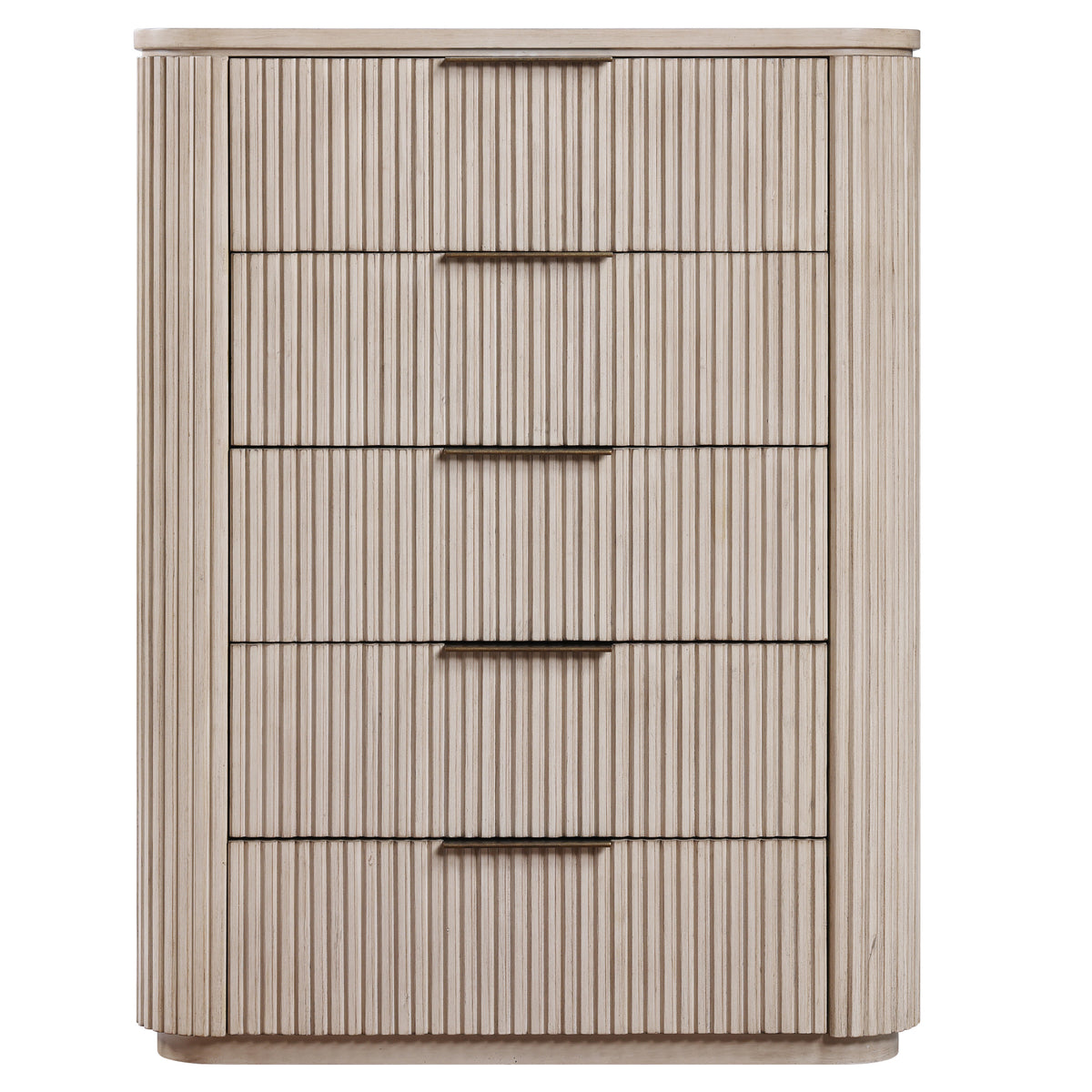 Henry 5-Drawer Reeded Chest, Tan Finish from Steve Silver - Luna Furniture