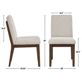 Canton Mocha Upholstered Side Chair, Set of 2 from Steve Silver - Luna Furniture