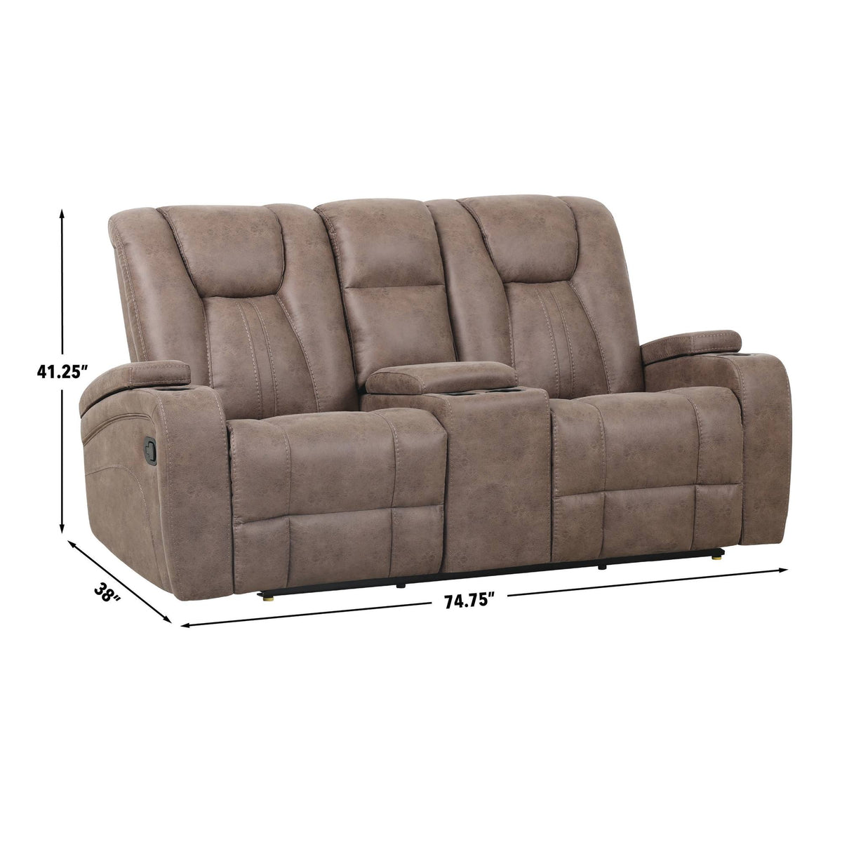 Marlow Sand Manual Reclining Loveseat from Steve Silver - Luna Furniture