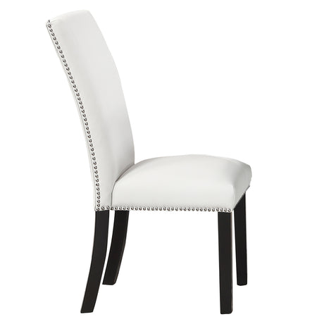 Artemis White Vegan Leather Cover Side Chair, Set of 2 from Steve Silver - Luna Furniture