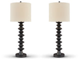 Luanndon 2-Piece Table Lamp Set in Black from Ashley - Luna Furniture
