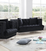 Lucas Black Loveseat from Happy Homes - Luna Furniture
