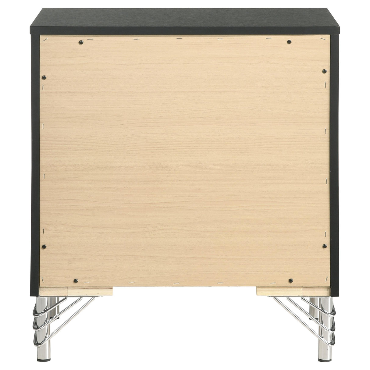 Lucia Black 2-Drawer Nightstand from Coaster - Luna Furniture