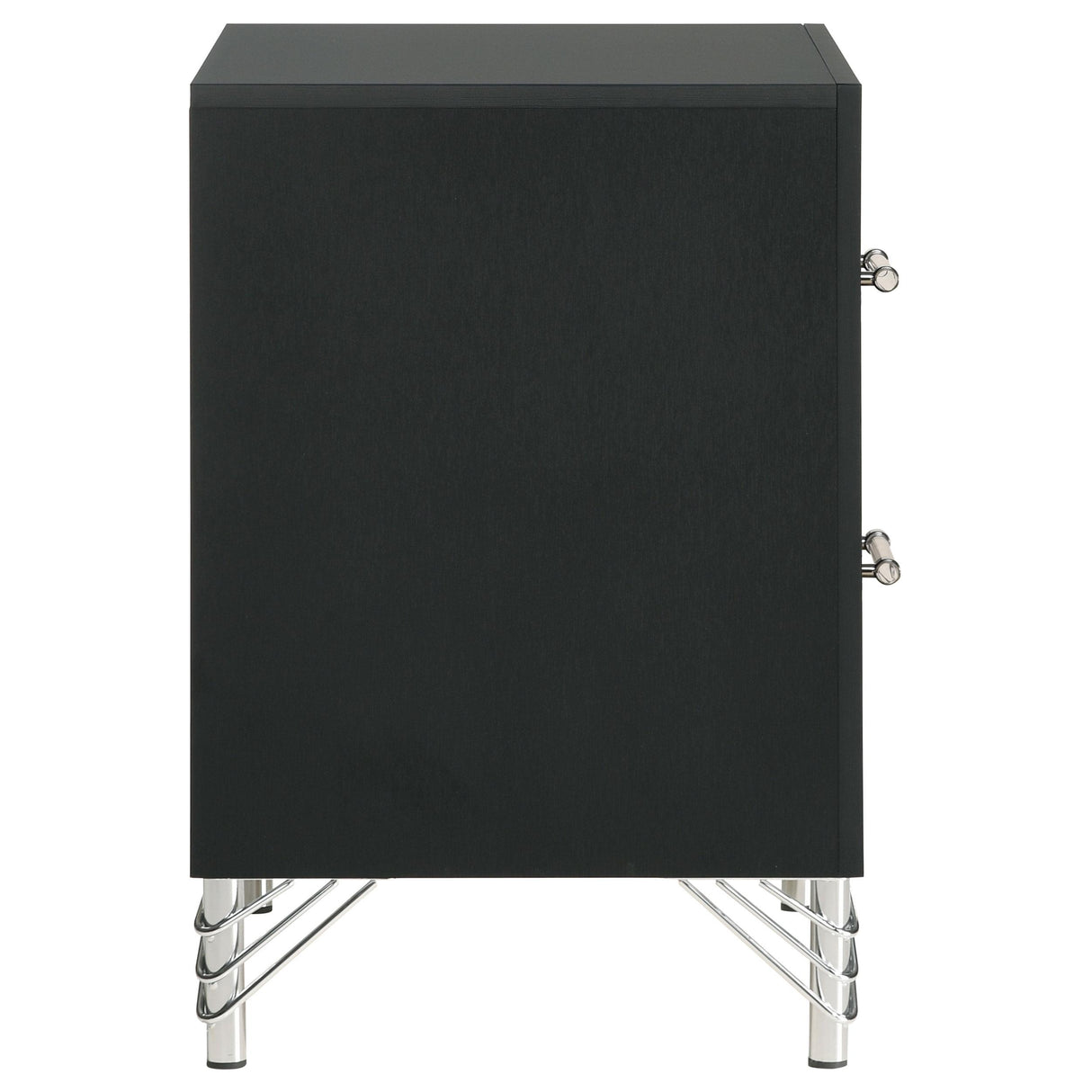 Lucia Black 2-Drawer Nightstand from Coaster - Luna Furniture