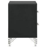 Lucia Black 2-Drawer Nightstand from Coaster - Luna Furniture