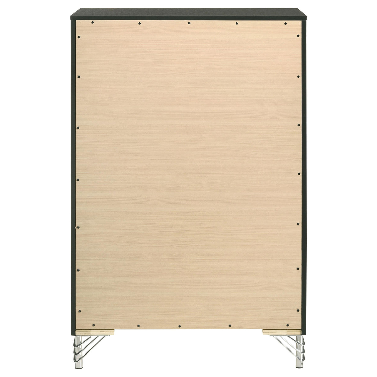 Lucia Black 5-Drawer Bedroom Chest from Coaster - Luna Furniture