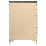 Lucia Black 5-Drawer Bedroom Chest from Coaster - Luna Furniture