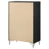 Lucia Black 5-Drawer Bedroom Chest from Coaster - Luna Furniture