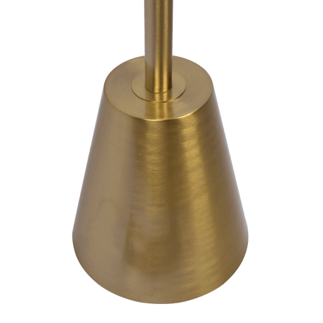 Lumina Brassed Gold Floor Lamp with Rotary Switch Triple Spots Metal Cone Base from Midinmod - Luna Furniture