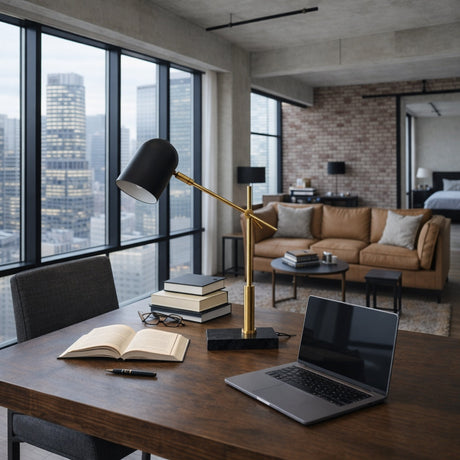 Lumora Table Lamp - Black outer - White inner from Ashcroft Furniture - Luna Furniture