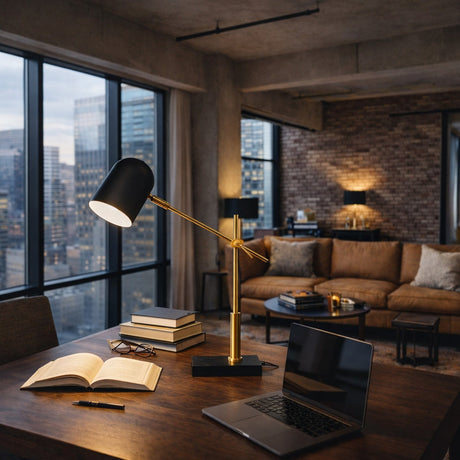 Lumora Table Lamp - Black outer - White inner from Ashcroft Furniture - Luna Furniture