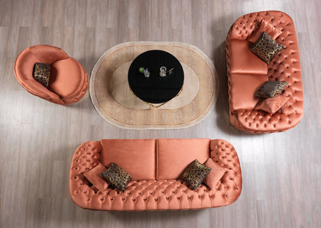 Lupino Orange Velvet Chair from Nova Furniture - Luna Furniture