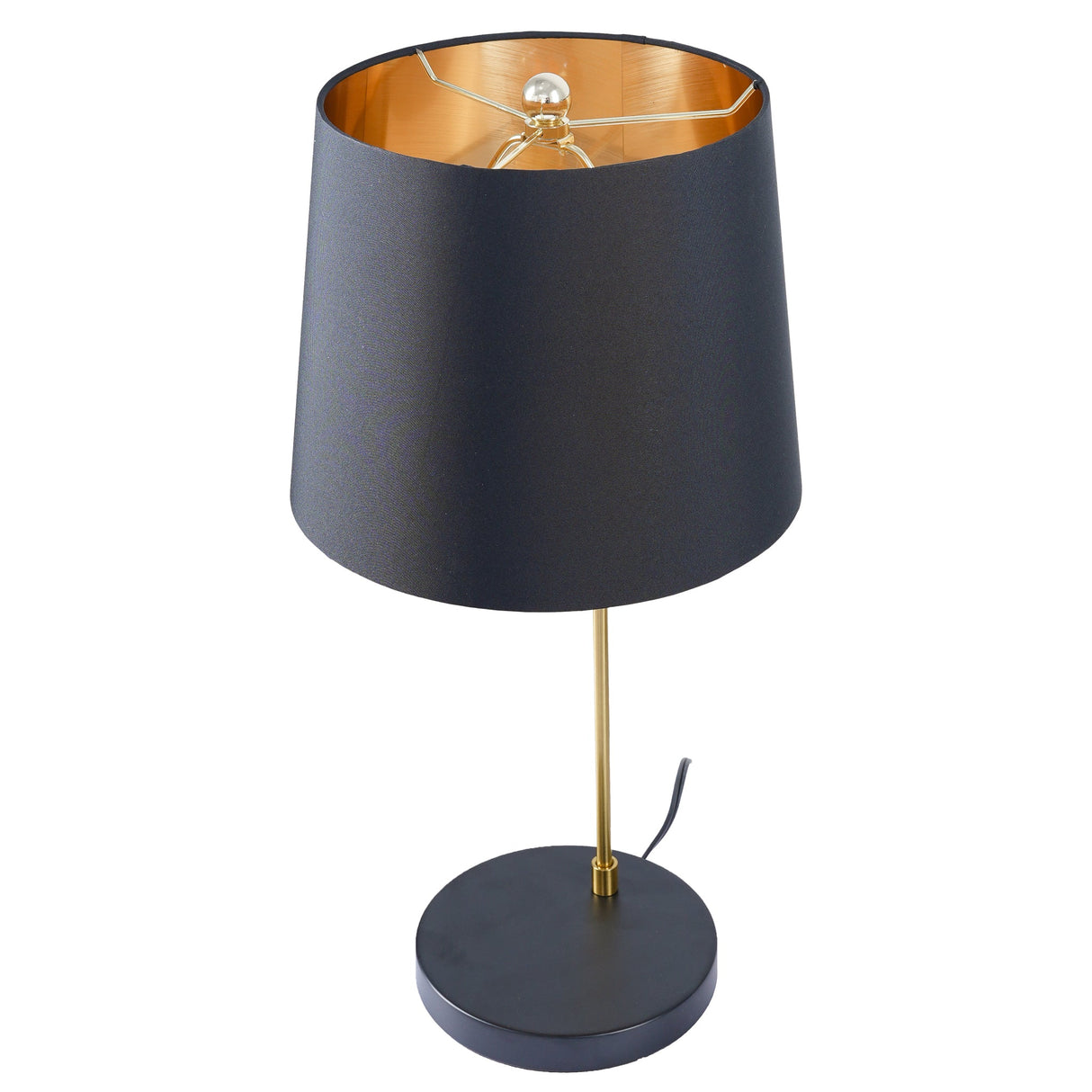 Lustrous Table Lamp - Black outer and Gold inner from Ashcroft Furniture - Luna Furniture