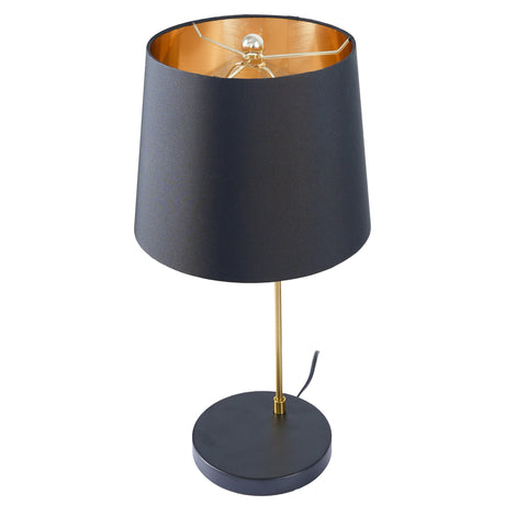 Lustrous Table Lamp - Black outer and Gold inner from Ashcroft Furniture - Luna Furniture