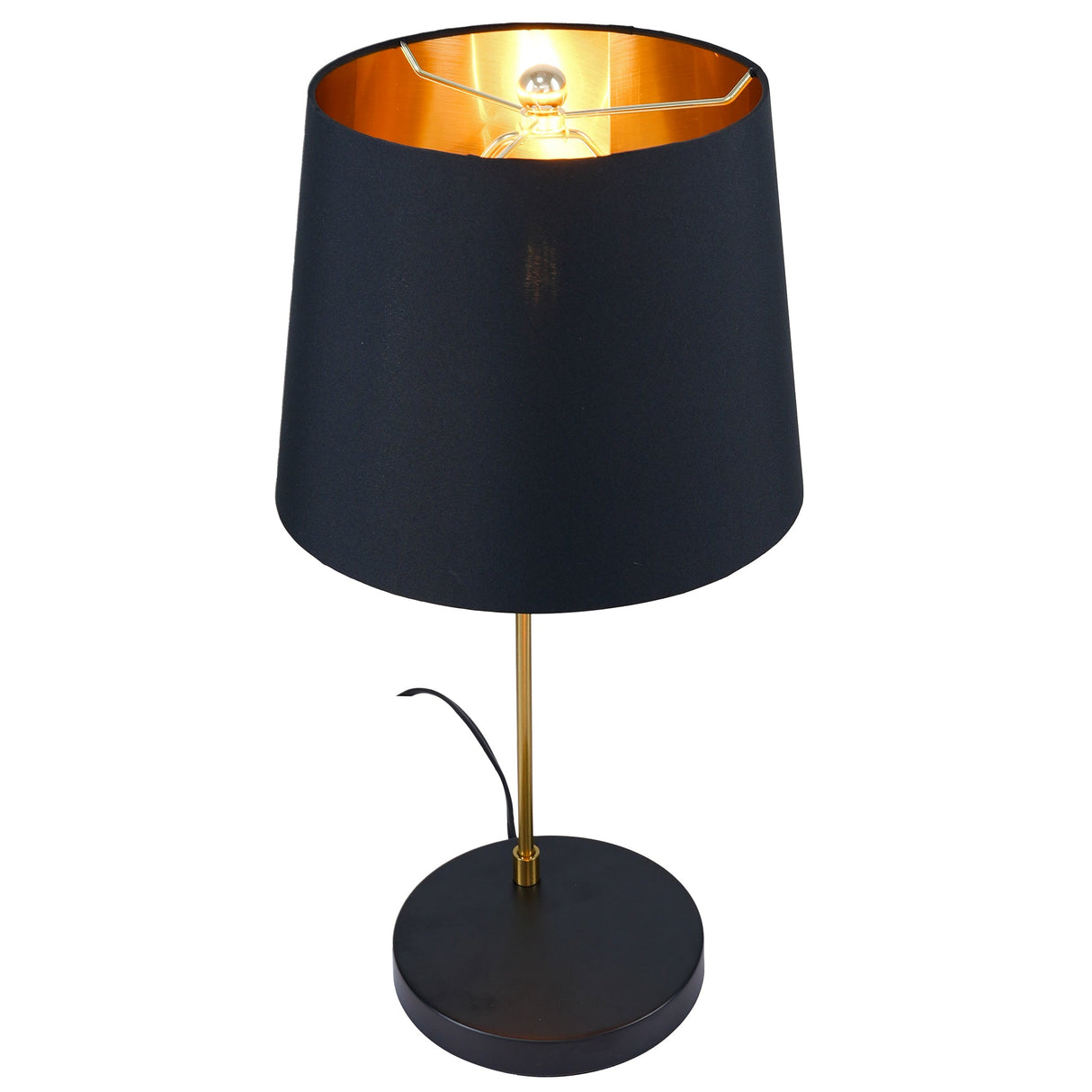 Lustrous Table Lamp - Black outer and Gold inner from Ashcroft Furniture - Luna Furniture