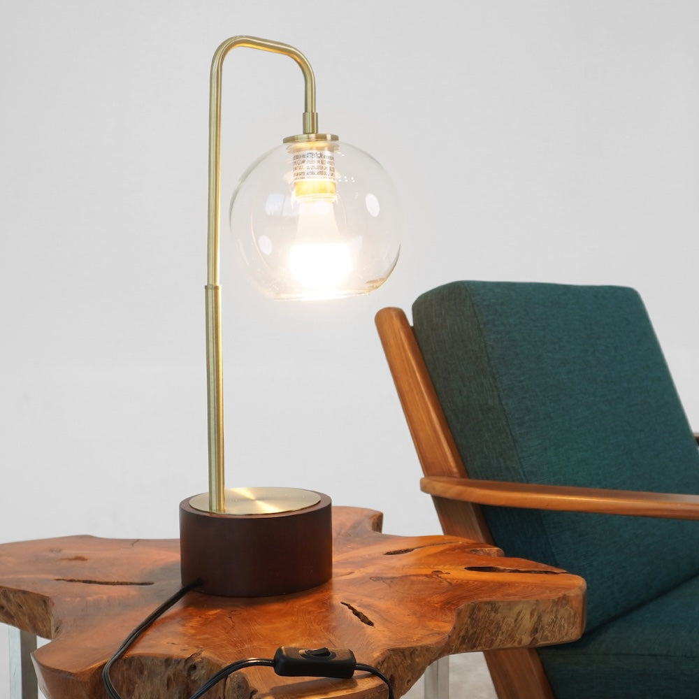LuxeRay Simple Glass Globe Arched Table Lamp from Ashcroft Furniture - Luna Furniture