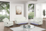 Luz White 3-Piece Reclining Set from Happy Homes - Luna Furniture