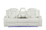 Luz White 3-Piece Reclining Set from Happy Homes - Luna Furniture