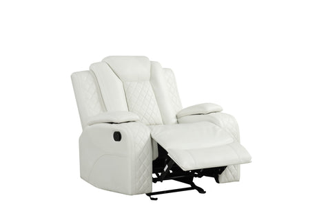 Luz White 3-Piece Reclining Set from Happy Homes - Luna Furniture