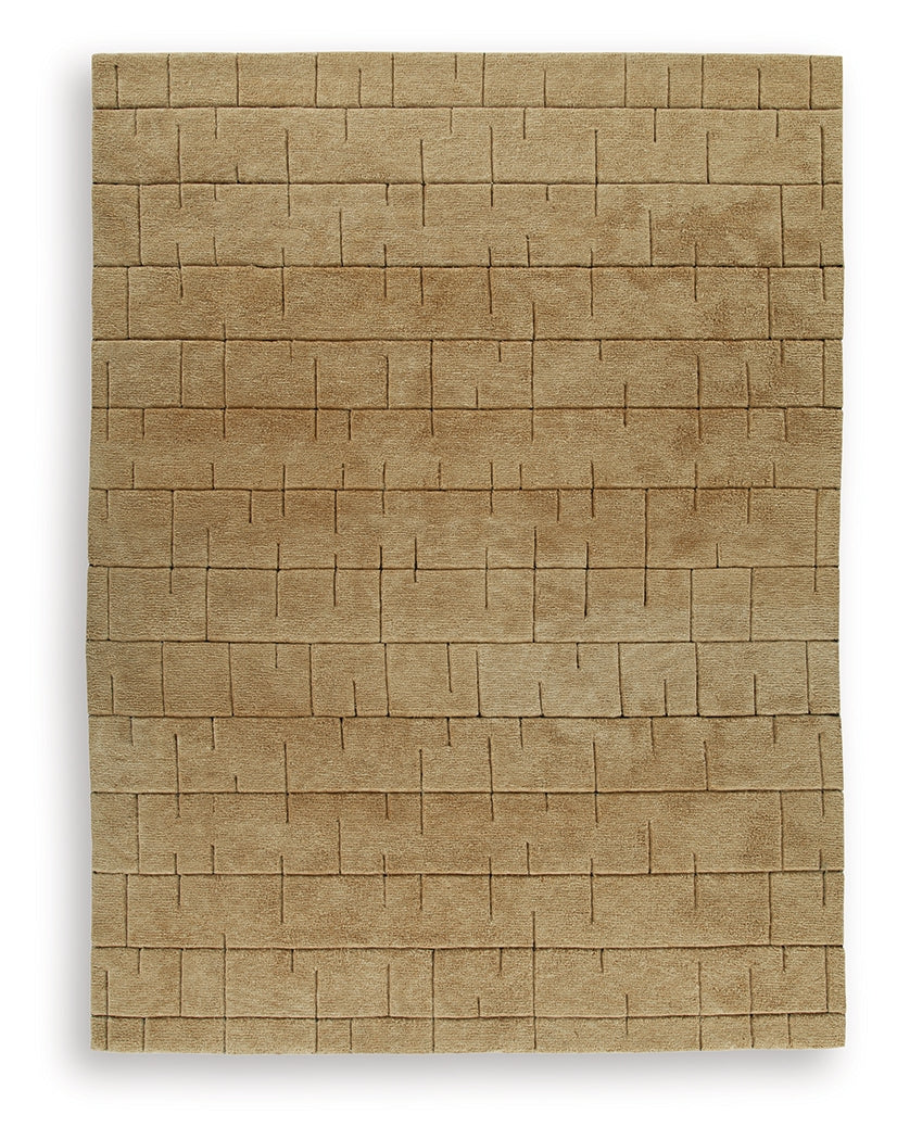 Luzmont Golden Brown Extra Large Rug from Ashley - Luna Furniture
