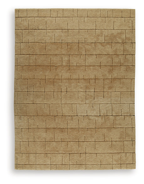 Luzmont Golden Brown Extra Large Rug from Ashley - Luna Furniture