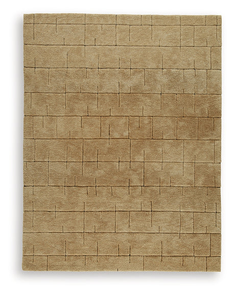 Luzmont Golden Brown Large Rug from Ashley - Luna Furniture