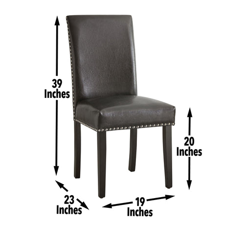 Verano Black PU Side Chair, Set of 2 from Steve Silver - Luna Furniture