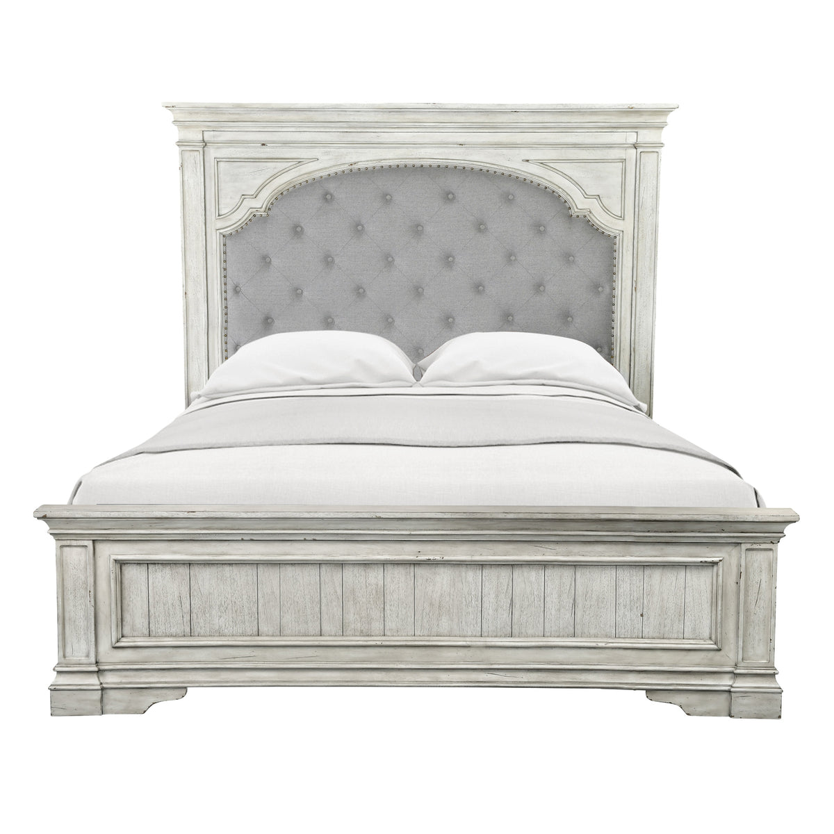 Highland Park Cathedral White Queen Bed from Steve Silver - Luna Furniture