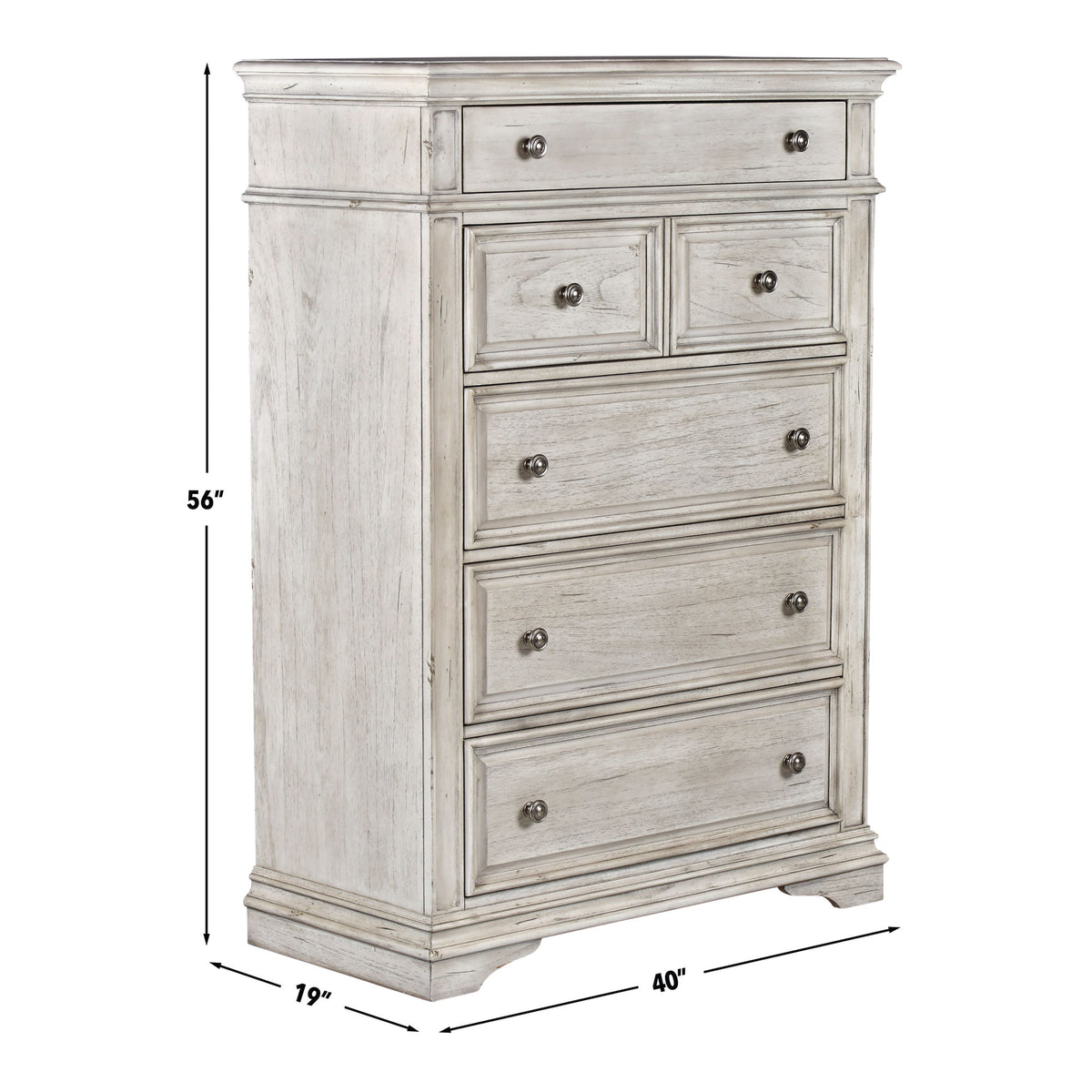 Highland Park Cathedral White Chest from Steve Silver - Luna Furniture