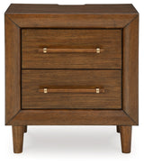 Lyncott California King Upholstered Bed with Dresser and 2 Nightstands in Brown from Ashley - Luna Furniture