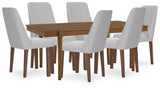 Lyncott Gray/Brown Extension Dining Table and 6 Chairs from Ashley Furniture - Luna Furniture