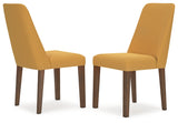 Extension Mustard/Brown Dining Table and 6 Chairs from Ashley - Luna Furniture