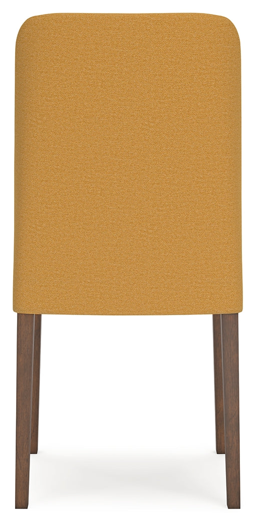 Extension Mustard/Brown Dining Table and 6 Chairs from Ashley - Luna Furniture