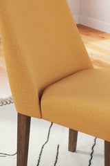 Extension Mustard/Brown Dining Table and 6 Chairs from Ashley - Luna Furniture