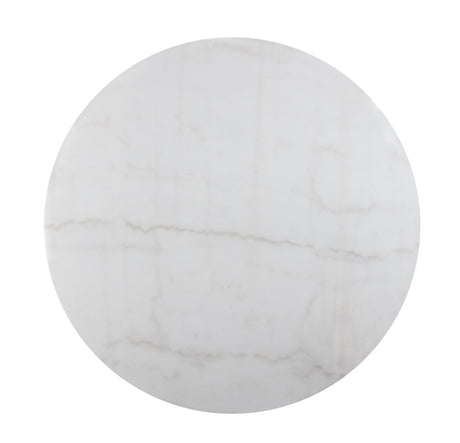 Colvin Toffee 52″ Round White Marble Top Dining Table from Steve Silver - Luna Furniture