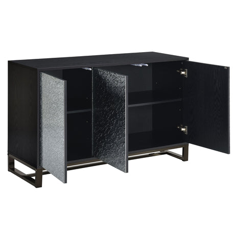 Mazie 3-Door SIdeboard with Patterned Mirror Doors from Steve Silver - Luna Furniture