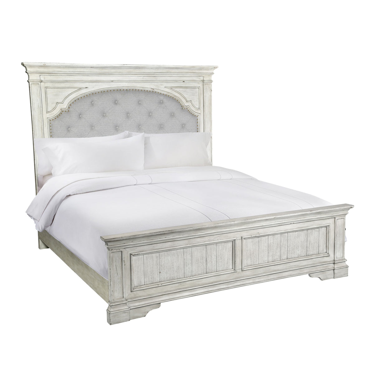 Highland Park King Bed, Cathedral White from Steve Silver - Luna Furniture