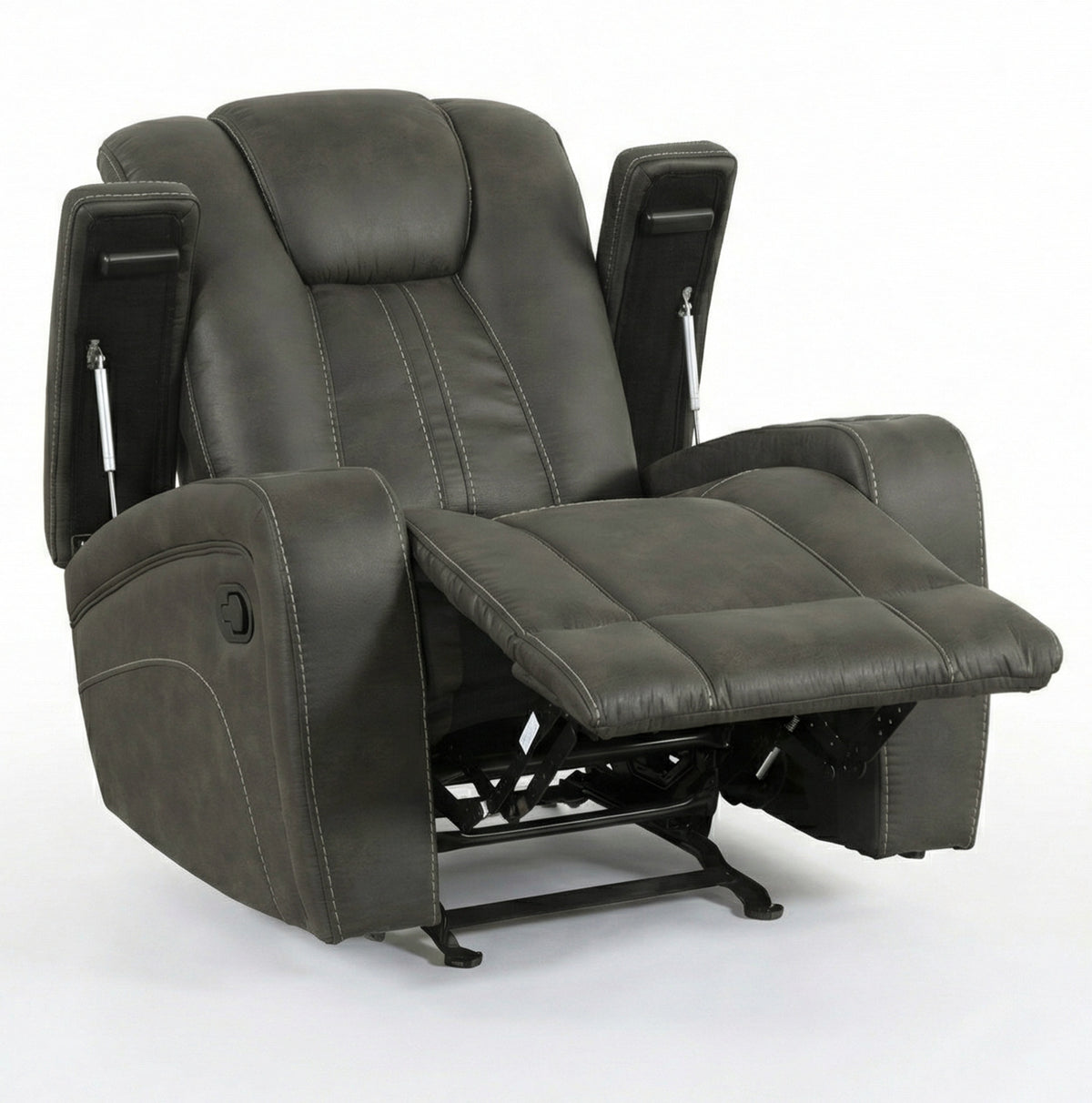 Marlow Charcoal Manual Recliner from Steve Silver - Luna Furniture