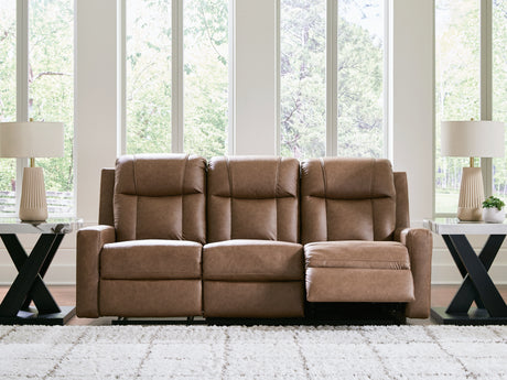 Mackmenville Caramel Reclining Sofa from Ashley - Luna Furniture