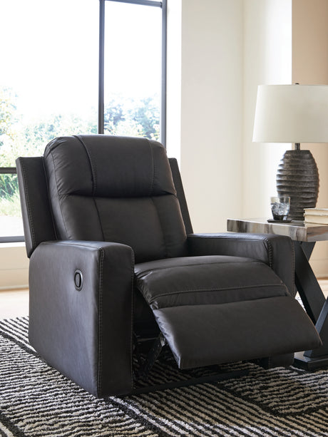 Mackmenville Carbon Recliner from Ashley - Luna Furniture
