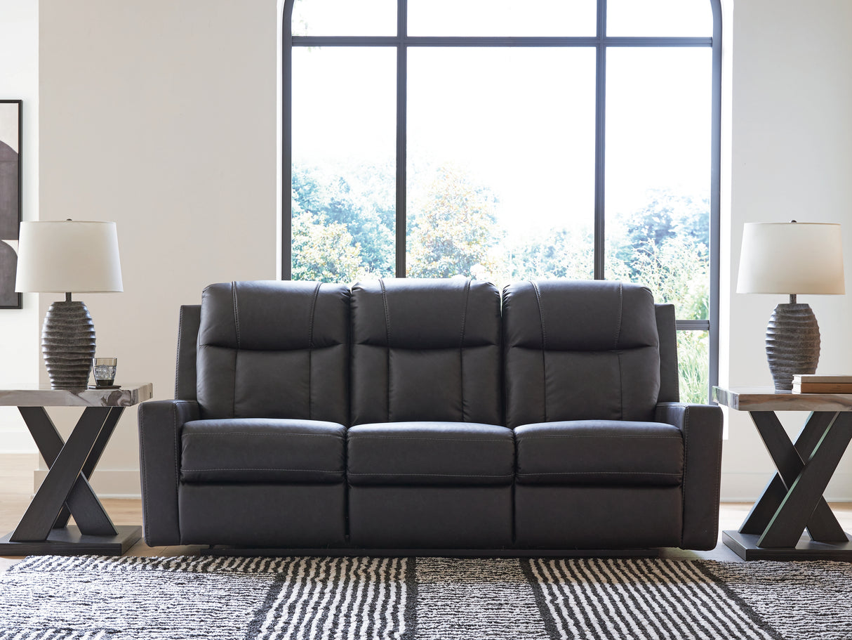 Mackmenville Carbon Reclining Sofa from Ashley - Luna Furniture