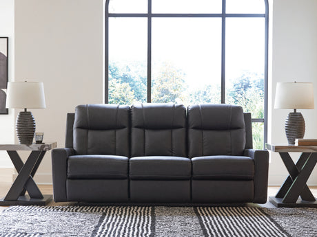 Mackmenville Carbon Reclining Sofa from Ashley - Luna Furniture
