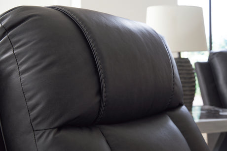 Mackmenville Reclining Sofa and Reclining Loveseat with Console in Carbon from Ashley Furniture - Luna Furniture