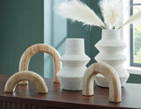 Maddwarth White/Natural Brown Accessory Set (Set of 5) from Ashley - Luna Furniture