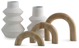 Maddwarth White/Natural Brown Accessory Set (Set of 5) from Ashley - Luna Furniture