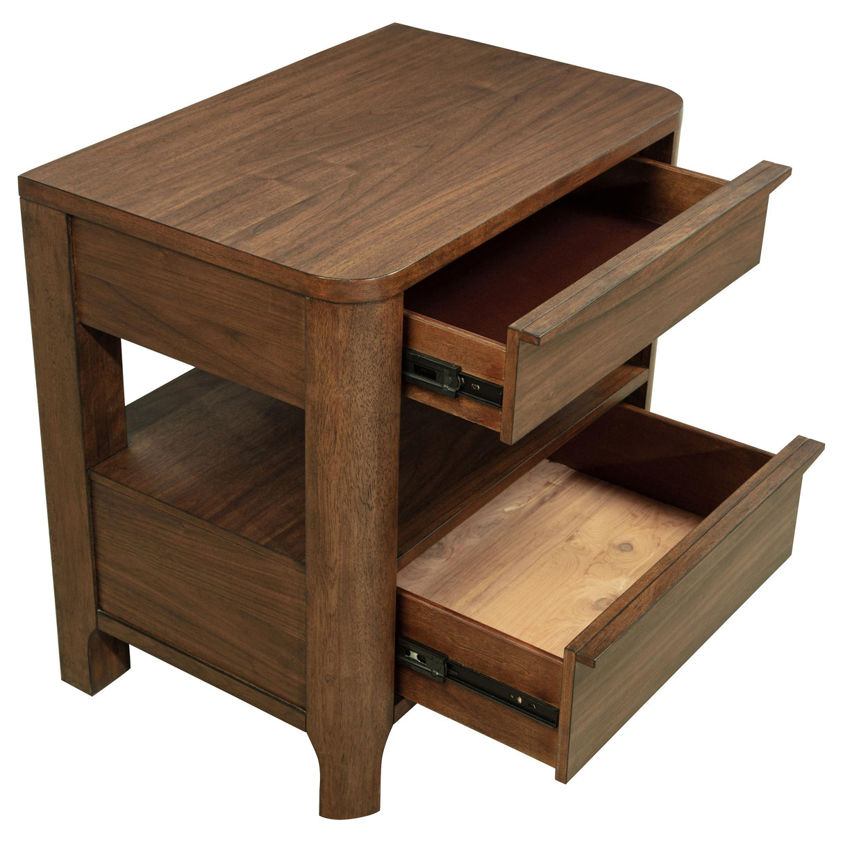 Maderia Walnut 2-Drawer Nightstand from Coaster - Luna Furniture