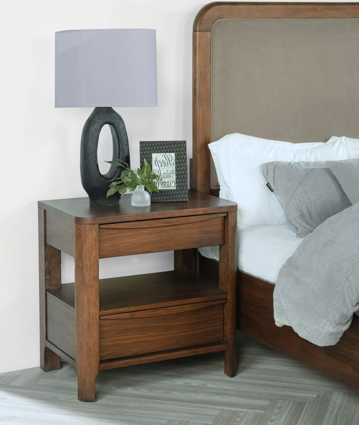 Maderia Walnut 2-Drawer Nightstand from Coaster - Luna Furniture