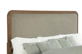 Maderia Walnut 57-inch Upholstered Eastern King Panel Bed from Coaster - Luna Furniture