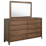 Maderia Walnut 8-Drawer Dresser and Mirror from Coaster - Luna Furniture
